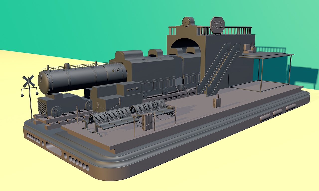 c4d创意场景（图ZMjYzNzkwNzY0） - 建筑/空间 - 站酷设计师短画笔原创素材 - 站酷ZCOOL