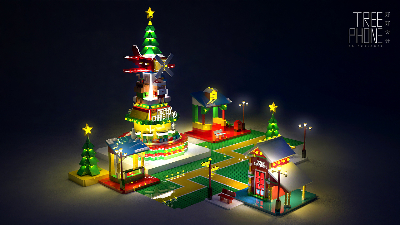 积木圣诞树（图ZMTYzNTA0MzQ4） - 其他空间 - 站酷设计师好好射鸡原创素材 - 站酷ZCOOL