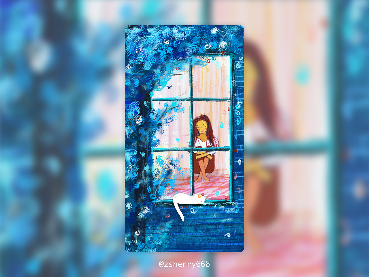 夜里,有一只猫陪伴自己。