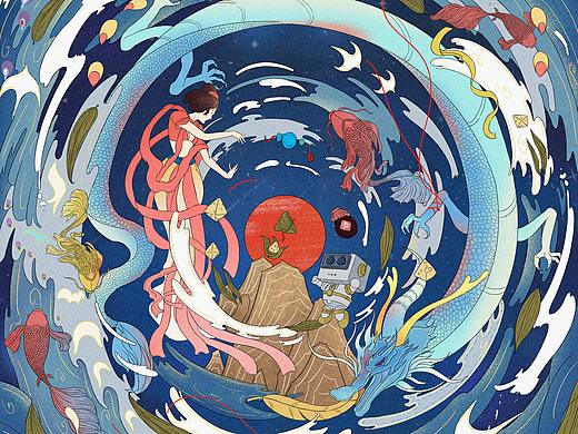 端午节品牌插画