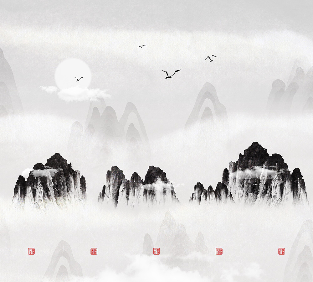 2022新山水（图ZMjc2NTU0OTYw） - 生活用品 - 站酷设计师新中式纱画图库原创素材 - 站酷ZCOOL