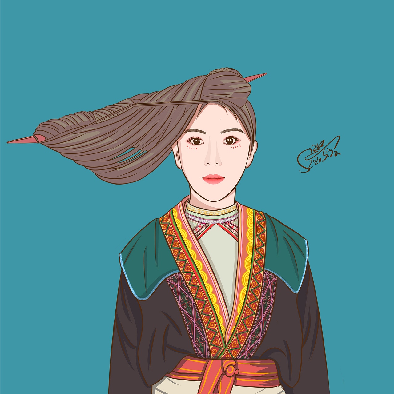 贵州省安顺市··苗族··歪梳苗族