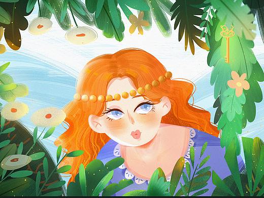 误入丛林的少女（个人主页-ZNDM3ODY2Mjg=） - 创作习作 - 站酷设计师米线儿1128原创素材 - 站酷ZCOOL