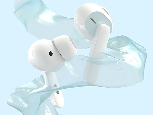 真无线主动降噪蓝牙耳机 建模视频渲染