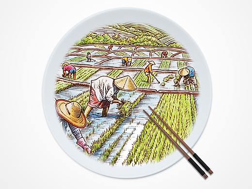 节约粮食（春耕）（个人主页-ZNDgwMTAzODg=） - 海报 - 站酷设计师花儿盛开的季节原创素材 - 站酷ZCOOL