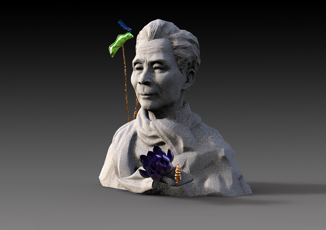 吴冠中诞辰100周年3D建模塑像纪念（图ZMTkyNzQ5ODI0） - 人物/生物 - 站酷设计师昭旭建模原创素材 - 站酷ZCOOL