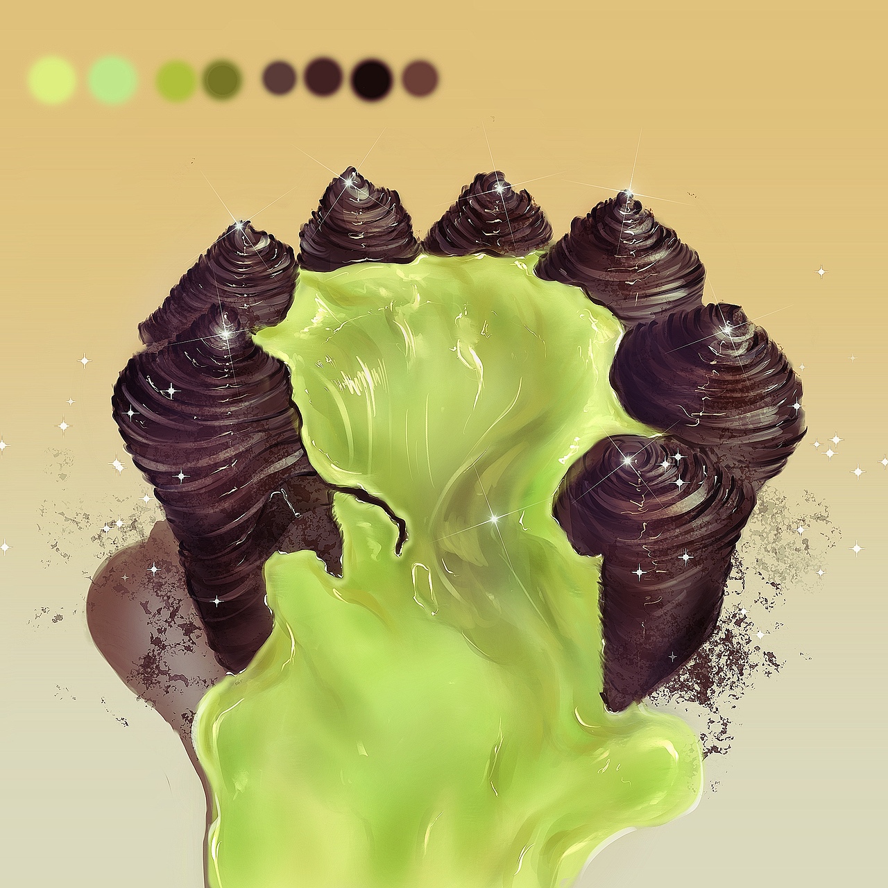 jennie同款 山峰抹茶熔岩蛋糕