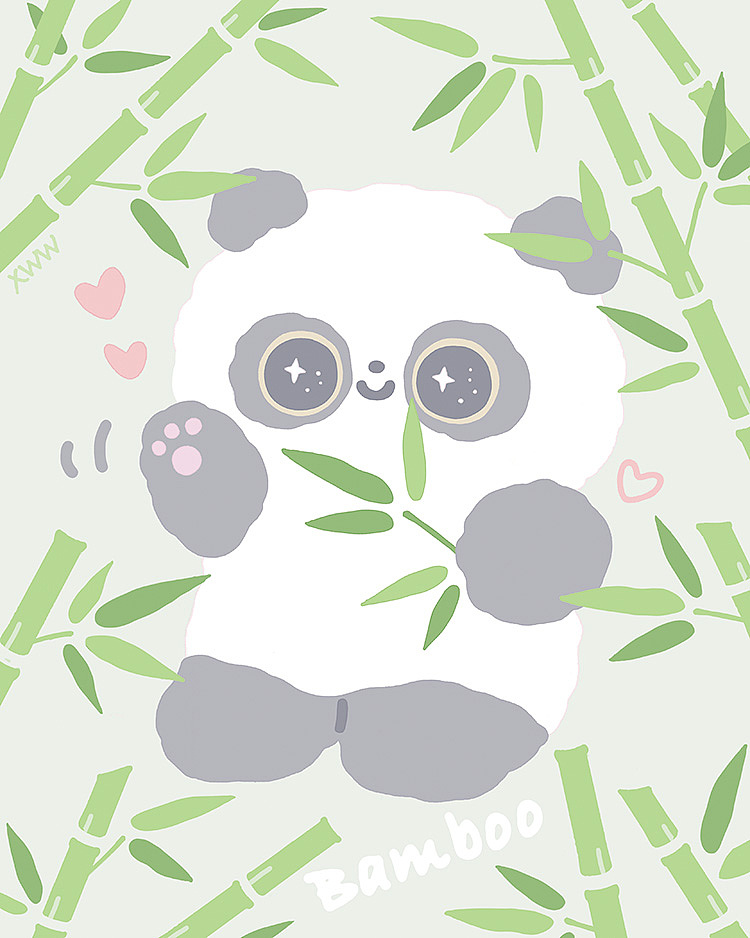 【熊猫软团子】春竹