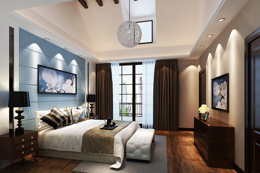 金手指装饰_保利公园别墅400m²新中式风格装修案例!