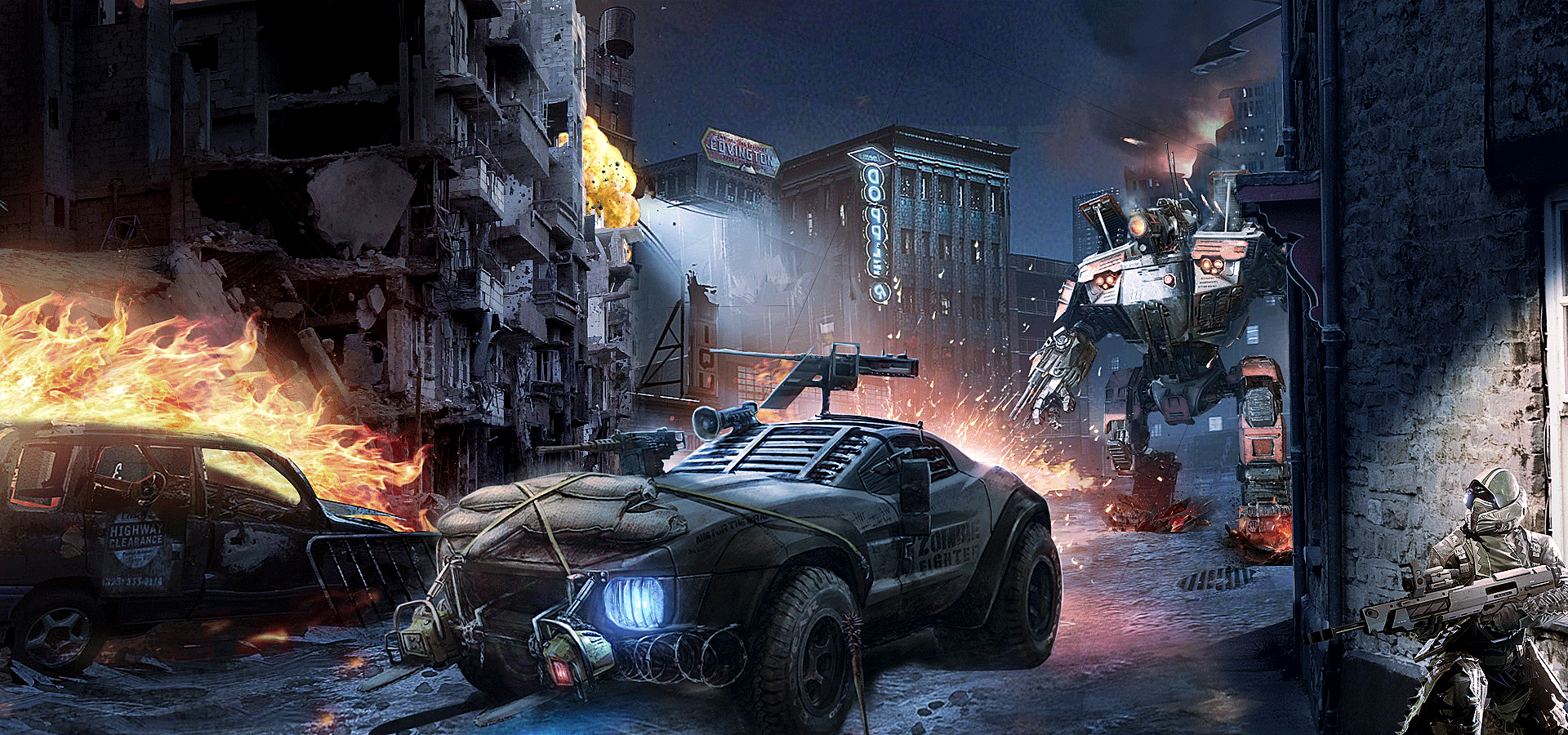 末日风海报合成