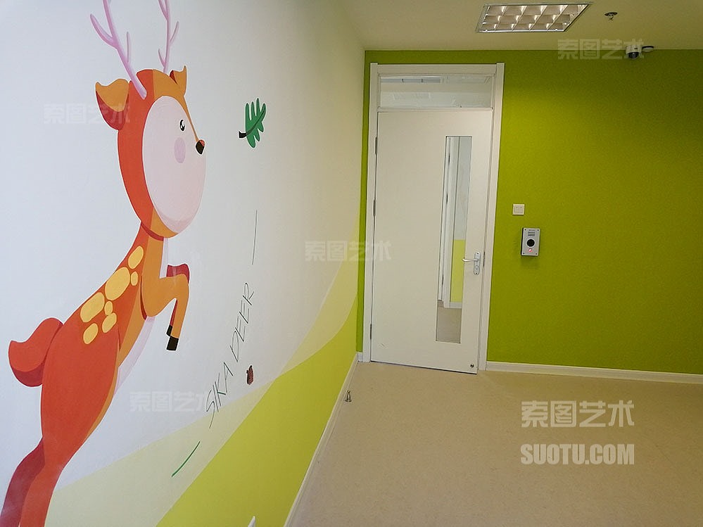 青岛墙体彩绘-学校教育-卡通色块主题（图ZMjY0MDM5NDY4） - 绘画 - 站酷设计师索图雕塑原创素材 - 站酷ZCOOL