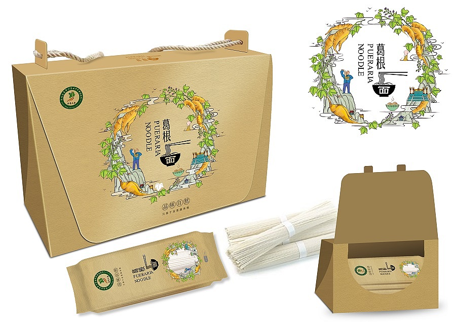 箱盒汇主创"金葛三金葛根面"包装设计