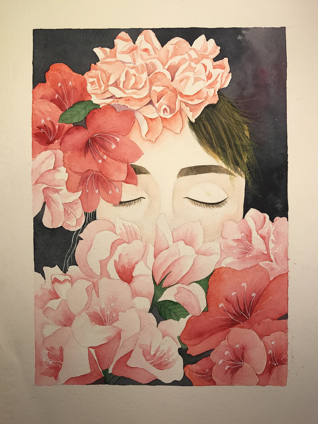 暖暖的午后我们来画水彩吧|插画|创作习作|一直很安静安_原创作品