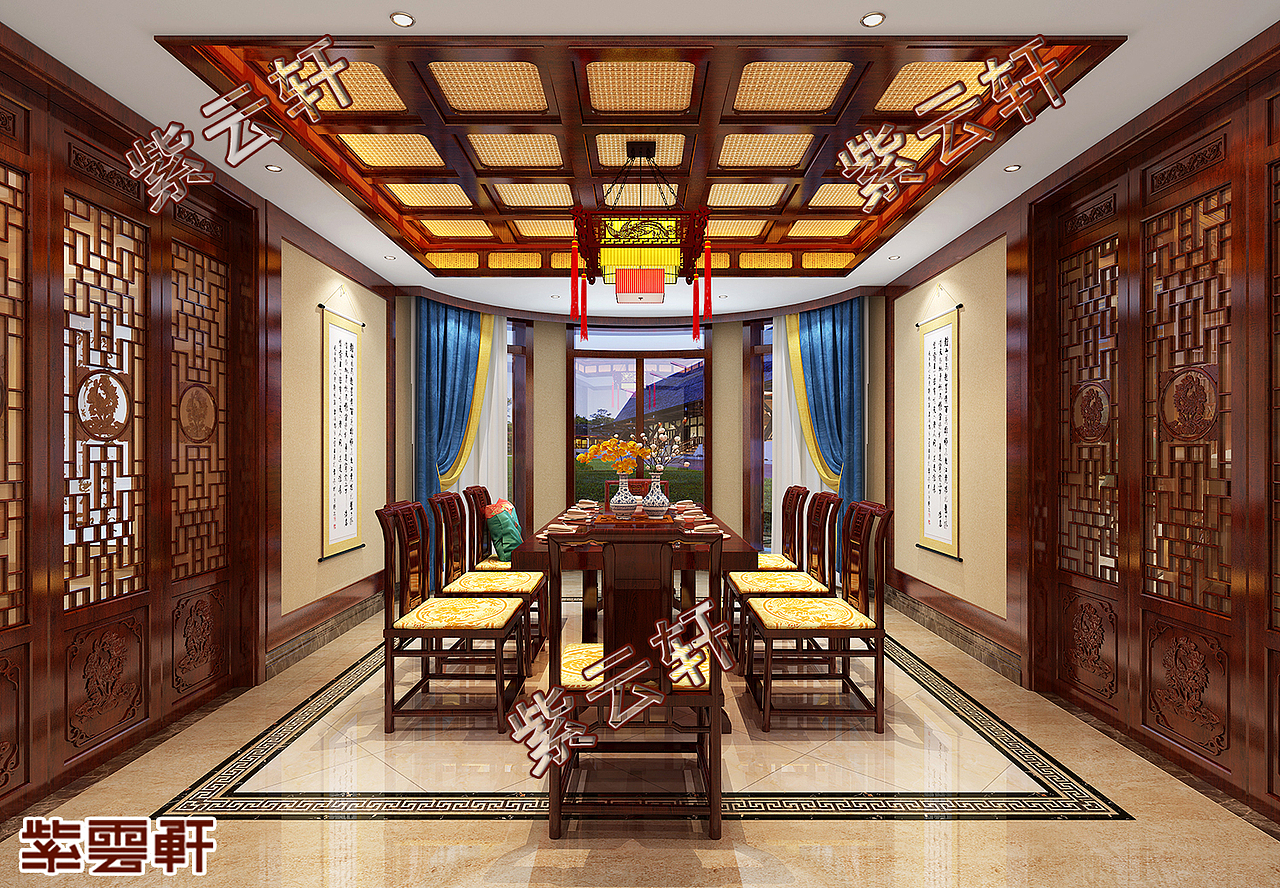 餐厅中式装修 紫云轩
