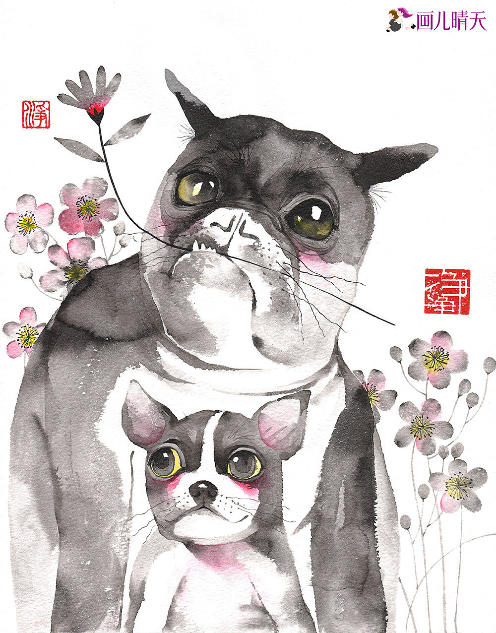 画儿晴天插画作品 母亲节 父亲节 亲子插画作品（图ZNzkwMzAwNDQ=） - 商业插画 - 站酷设计师画儿晴天原创素材 - 站酷ZCOOL
