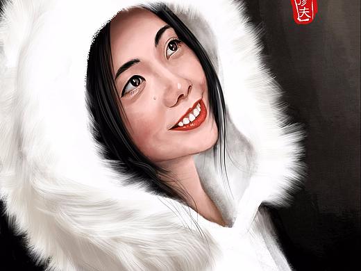 板绘人像过程(美女)