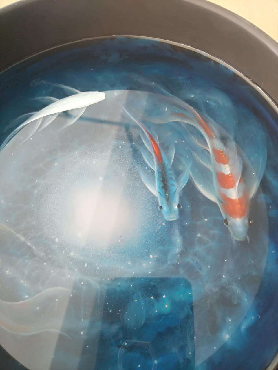 3d立体树脂画星空鱼系列纳海听风