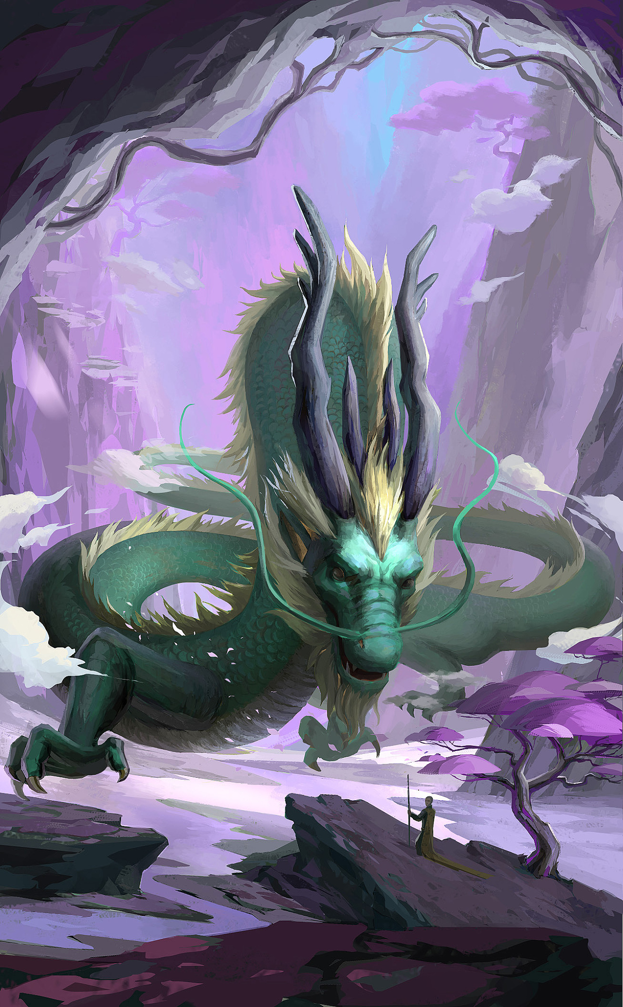 龙有逆鳞|插画|插画习作|heyman111 - 原创作品