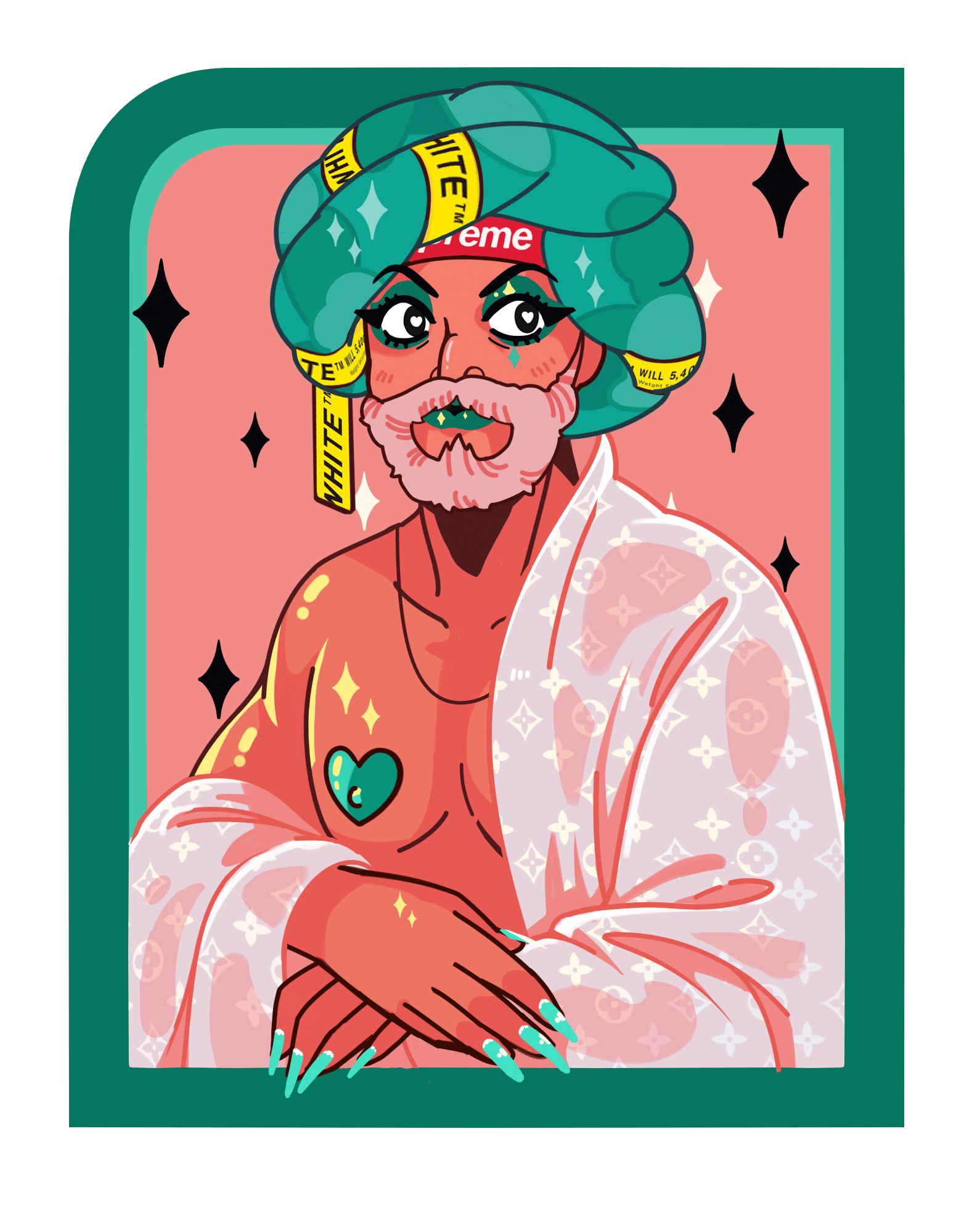 NO.1#aka蒙娜丽莎#（图ZMjE5OTAyNDcy） - 艺术插画 - 站酷设计师怪力磁场原创素材 - 站酷ZCOOL