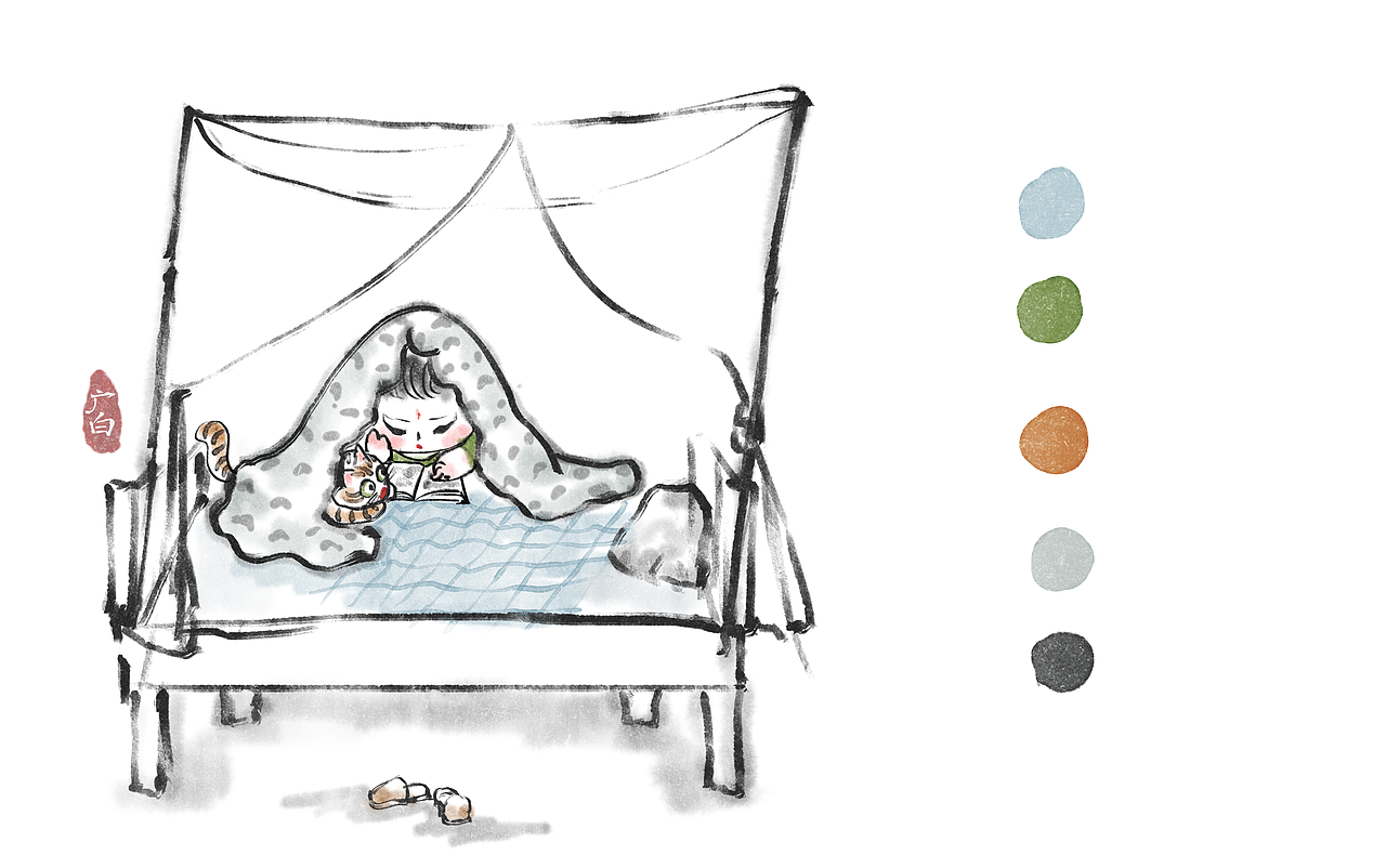 童年与猫（图ZMjk0MjEzNDEy） - 儿童插画 - 站酷设计师广白GB原创素材 - 站酷ZCOOL