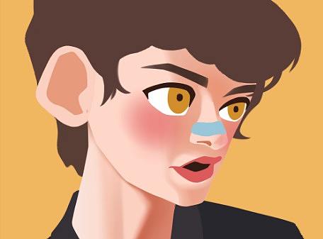 可爱男生头像临摹练习