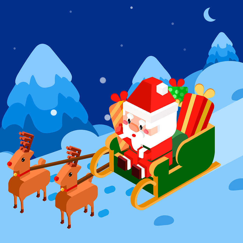 临摹-2.5d圣诞老人插画 - 原创作品 - 站酷(zcool)