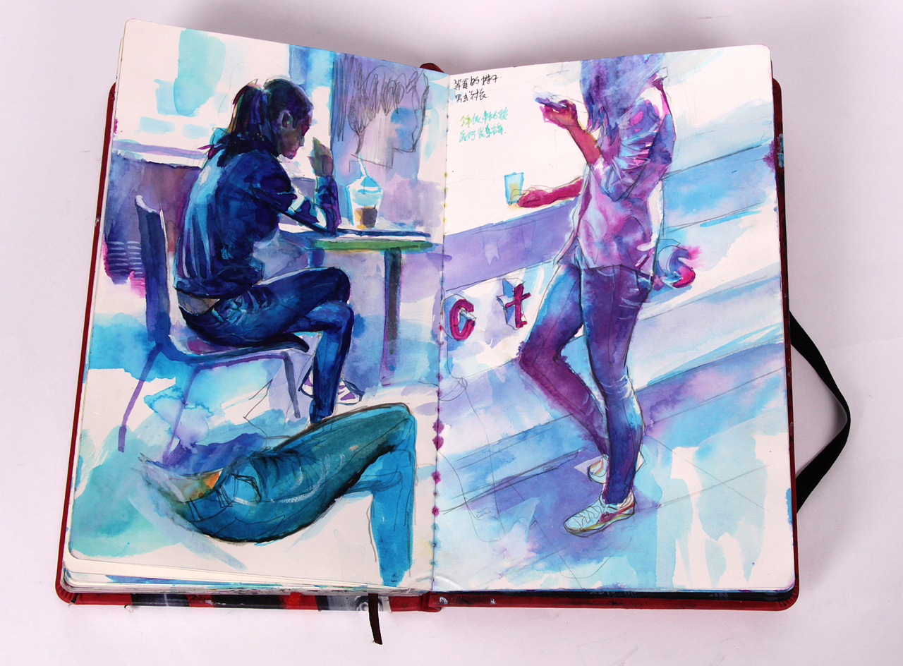 本杰明手绘系列——画本上的美女第四季（图ZMTY5NjQ3MDA=） - 艺术插画 - 站酷设计师benjamin本杰明原创素材 - 站酷ZCOOL