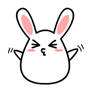 大黑眼睛的兔子形象,蹦蹦跳跳是它最喜爱的运动,它可爱呆萌的的外表