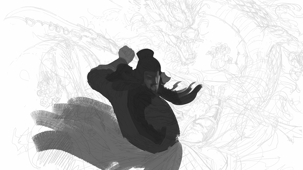 射雕群侠传与真三国无双联动KV海报《关羽》