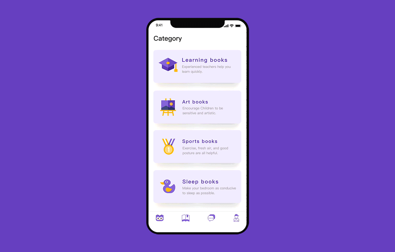 Owlbook APP儿童阅读应用设计(图ZMTYwNTk2NTY0) - APP界面 - 站酷设计师大元pxyair原创素材 - 站酷ZCOOL