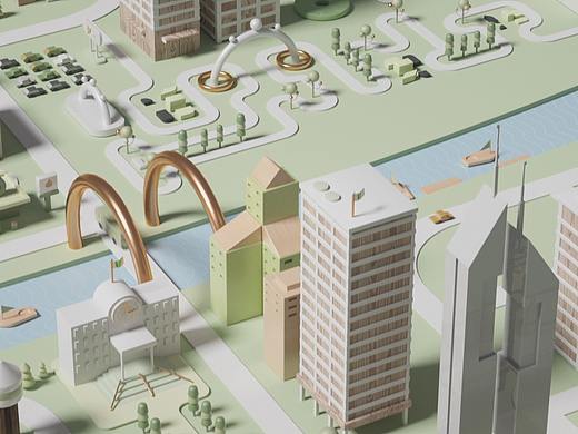 C4D  城市