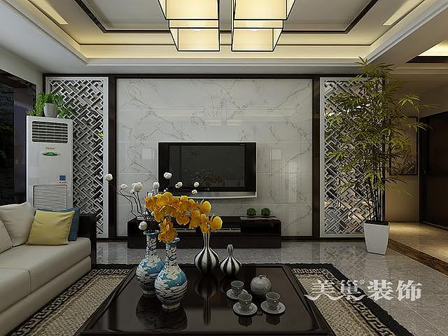 宏光协和城邦130平三室两厅装修新中式风格装修样板间（图ZMTI1OTIxOTIw） - 家装设计 - 站酷设计师室内装修设计管家原创素材 - 站酷ZCOOL