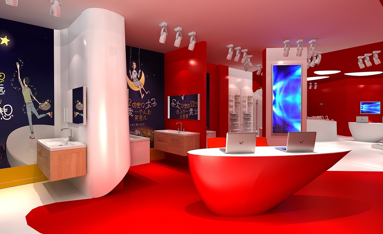 三人行洁具专卖店设计