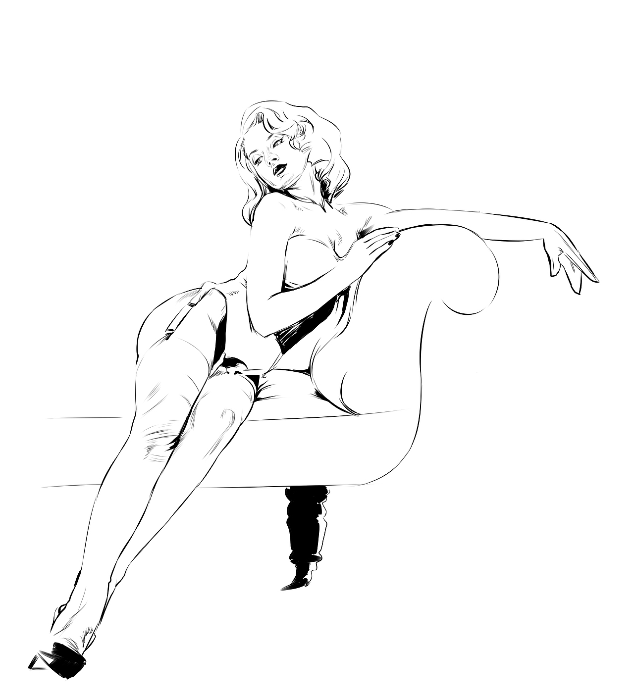 线稿 舒展（图ZNzY1OTkyNjA=） - 创作习作 - 站酷设计师请叫我奶瓶二大人原创素材 - 站酷ZCOOL