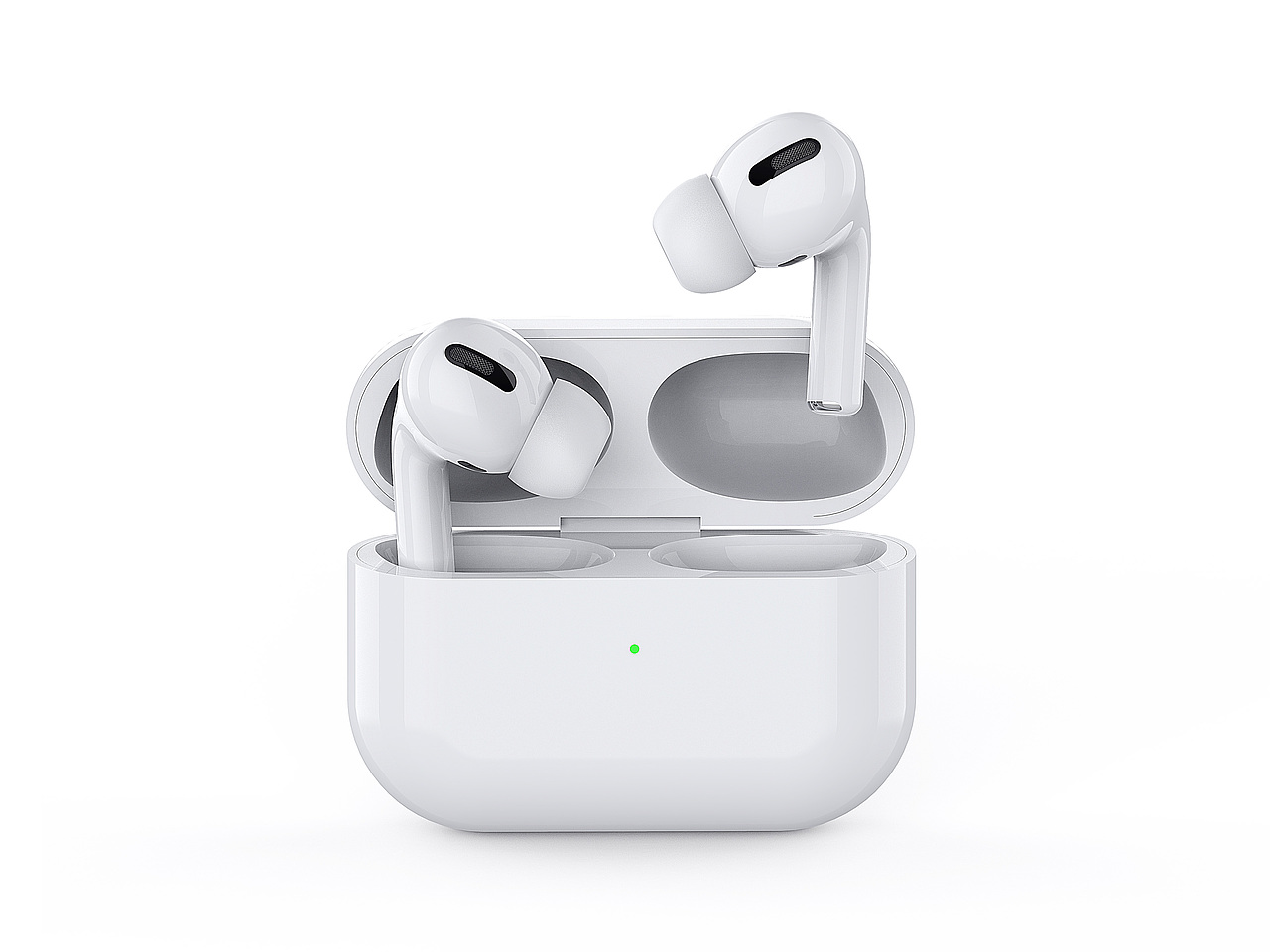 airpods pro 苹果蓝牙耳机渲染