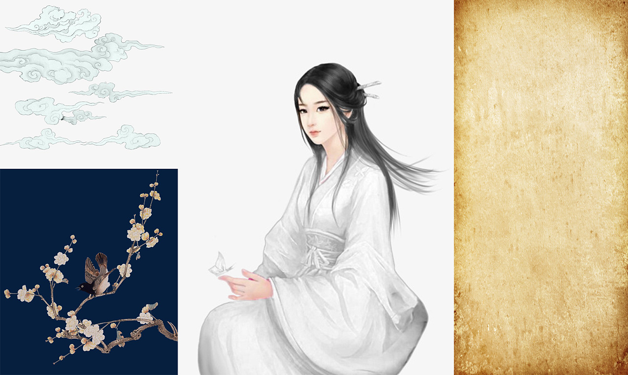 ps工笔画效果作品