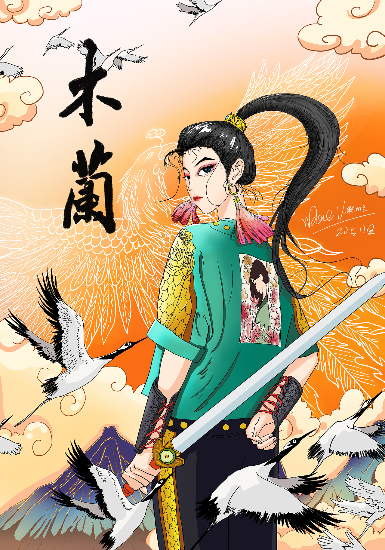 花木兰（图ZMjcxOTY4MTM2） - 商业插画 - 站酷设计师生气的样子真可爱原创素材 - 站酷ZCOOL