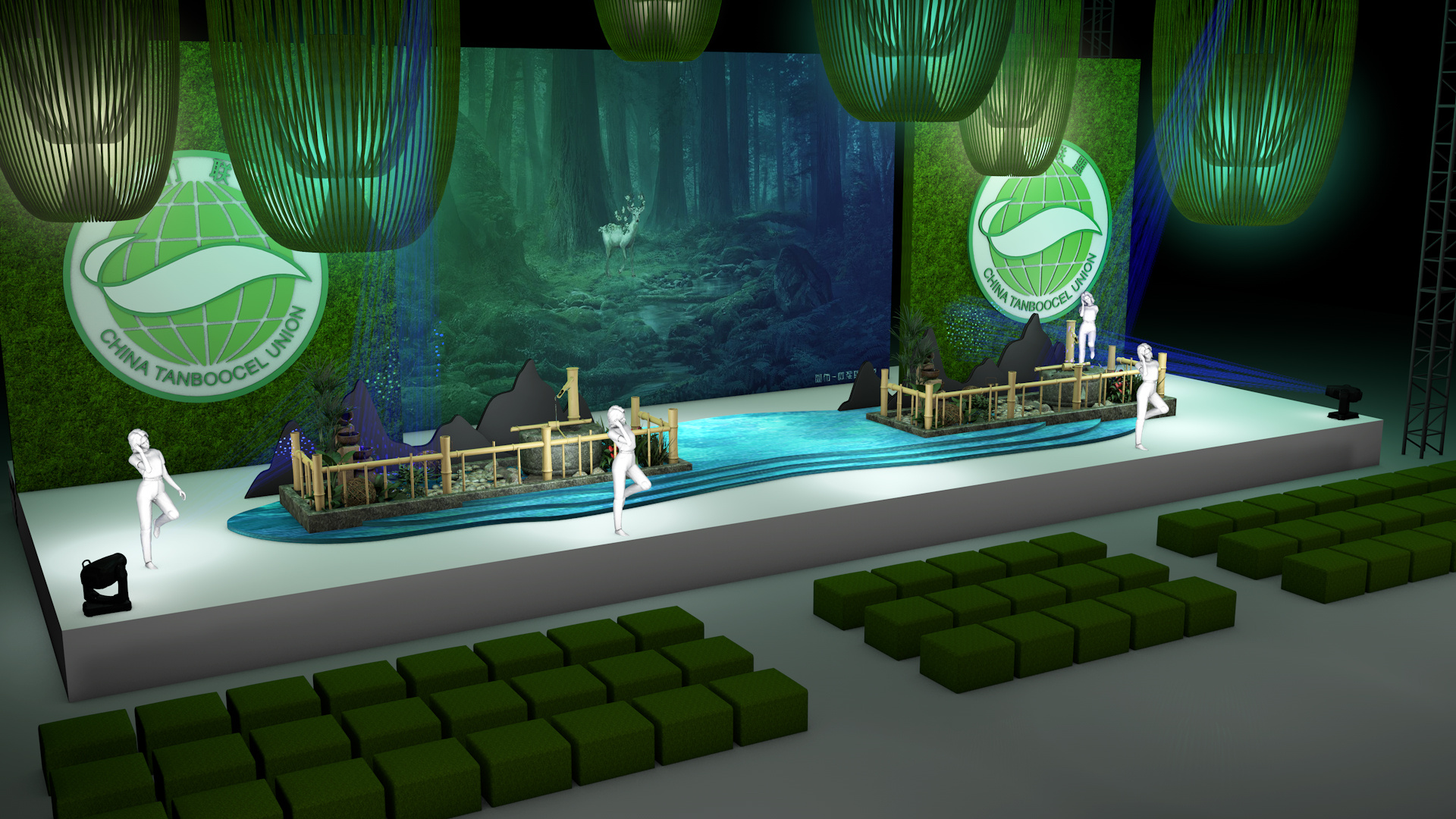 天竹联盟发布会舞美稿|空间|舞台美术|狂笑巨兽舞美设计 - 原创作品
