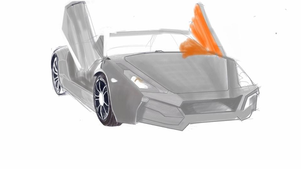 手机画兰博基尼