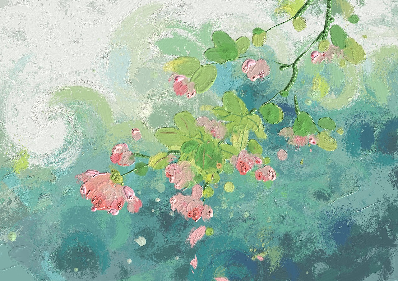 油画风印象春天（图ZMjk0MTQ3MzMy） - 商业插画 - 站酷设计师樂的樂兮原创素材 - 站酷ZCOOL