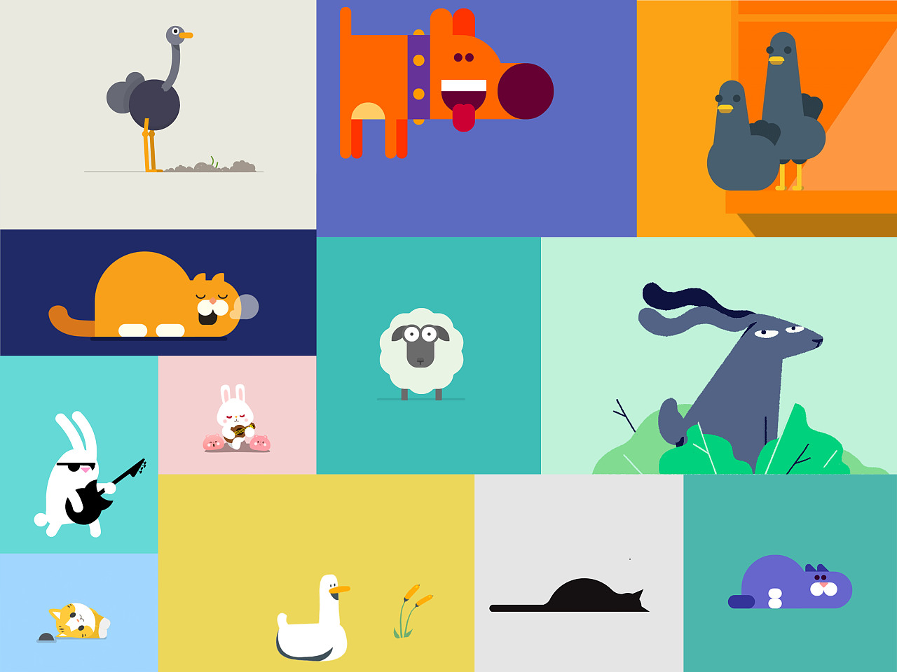 小动物动效练习篇（图ZMjI1MjAxOTU2） - 动效设计 - 站酷设计师FANFLF原创素材 - 站酷ZCOOL