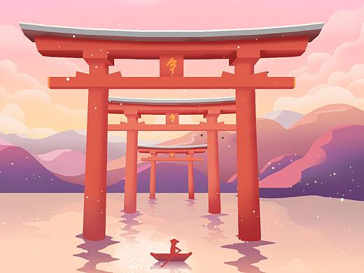 扁平風(fēng)格漸變插畫(huà)