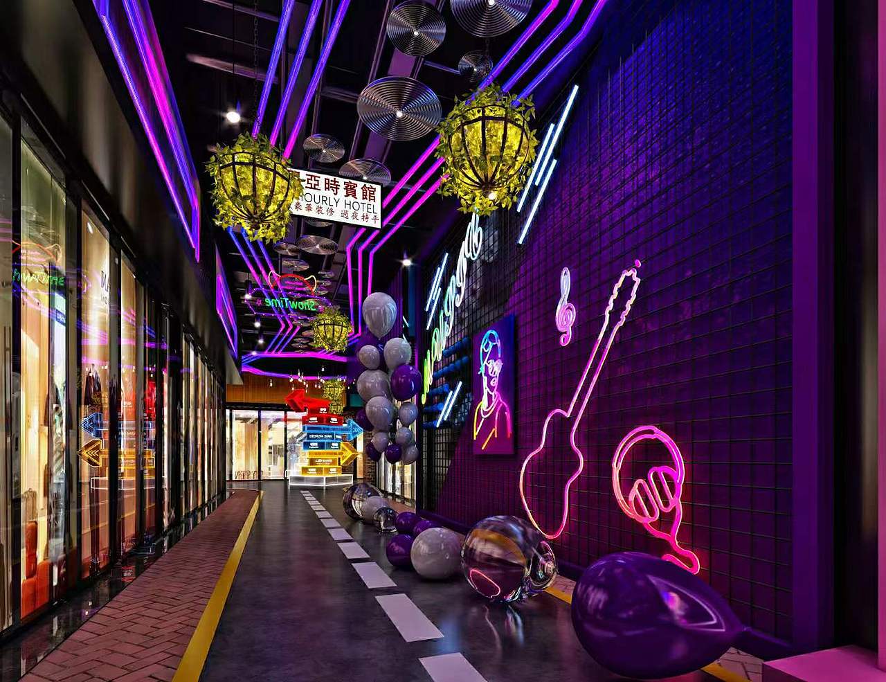 网红街道效果图