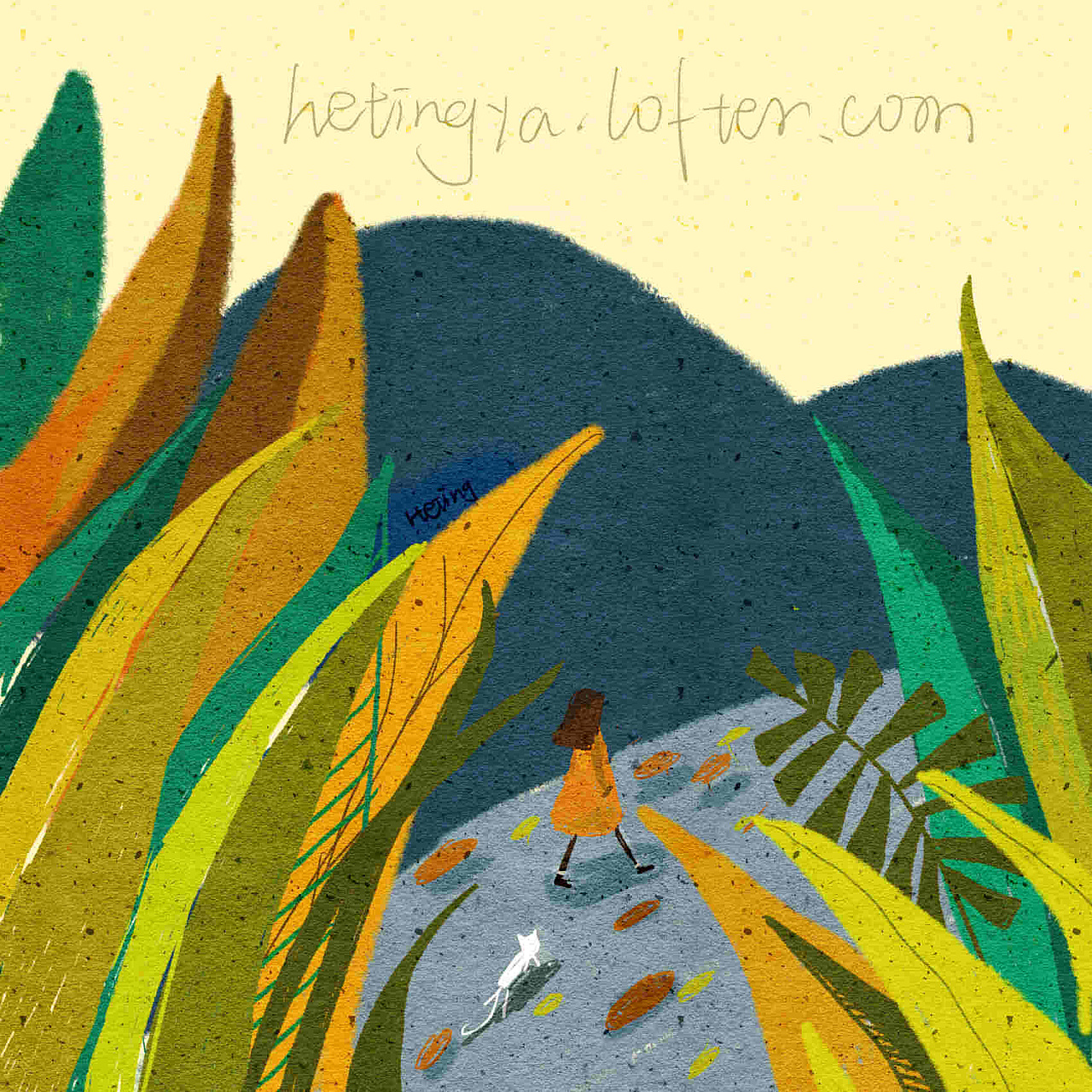 在旧画里找到了前年的秋天