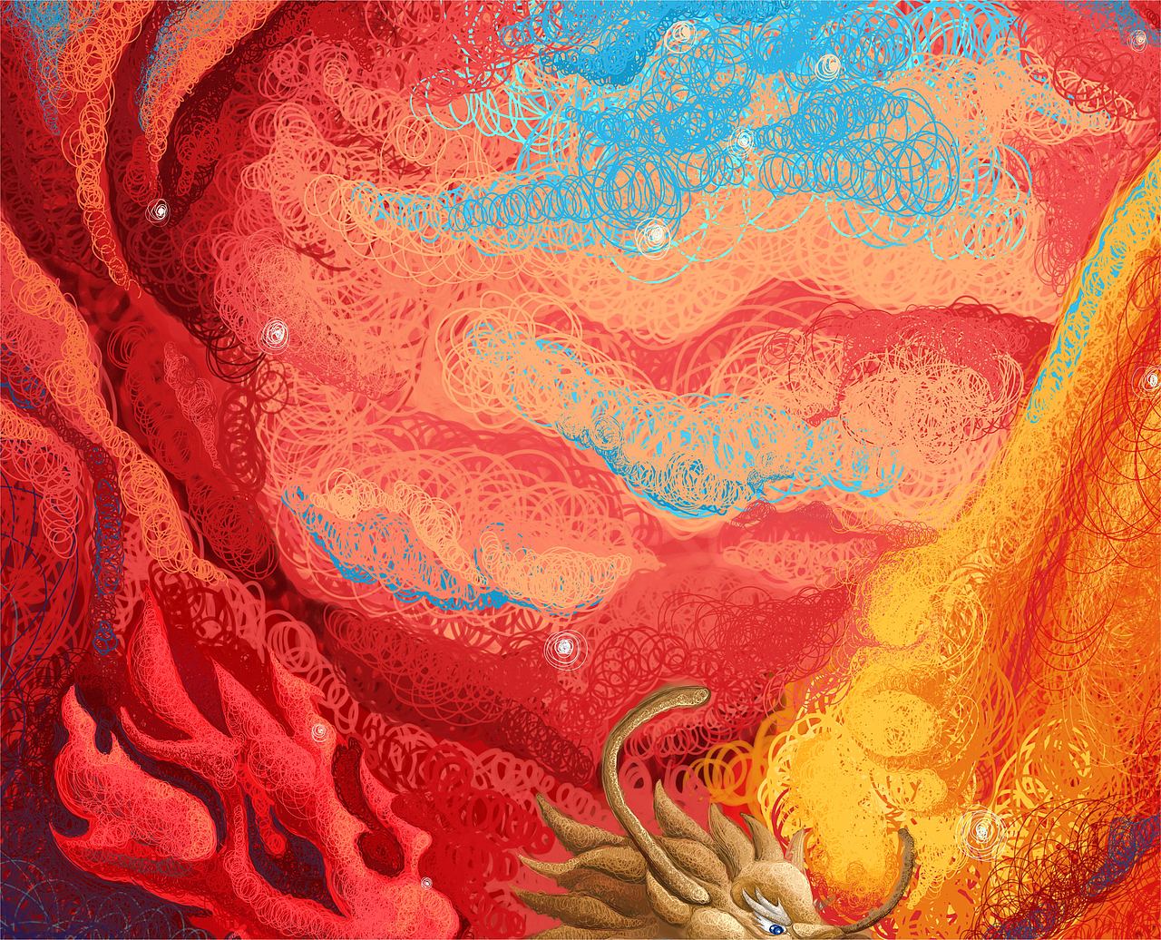 《五星出东方利中国》神兽插画