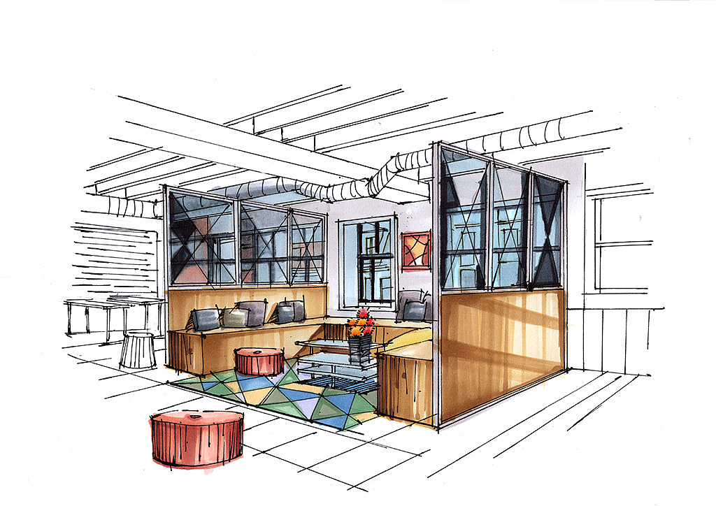 办公空间室内手绘云南昆明手绘培训