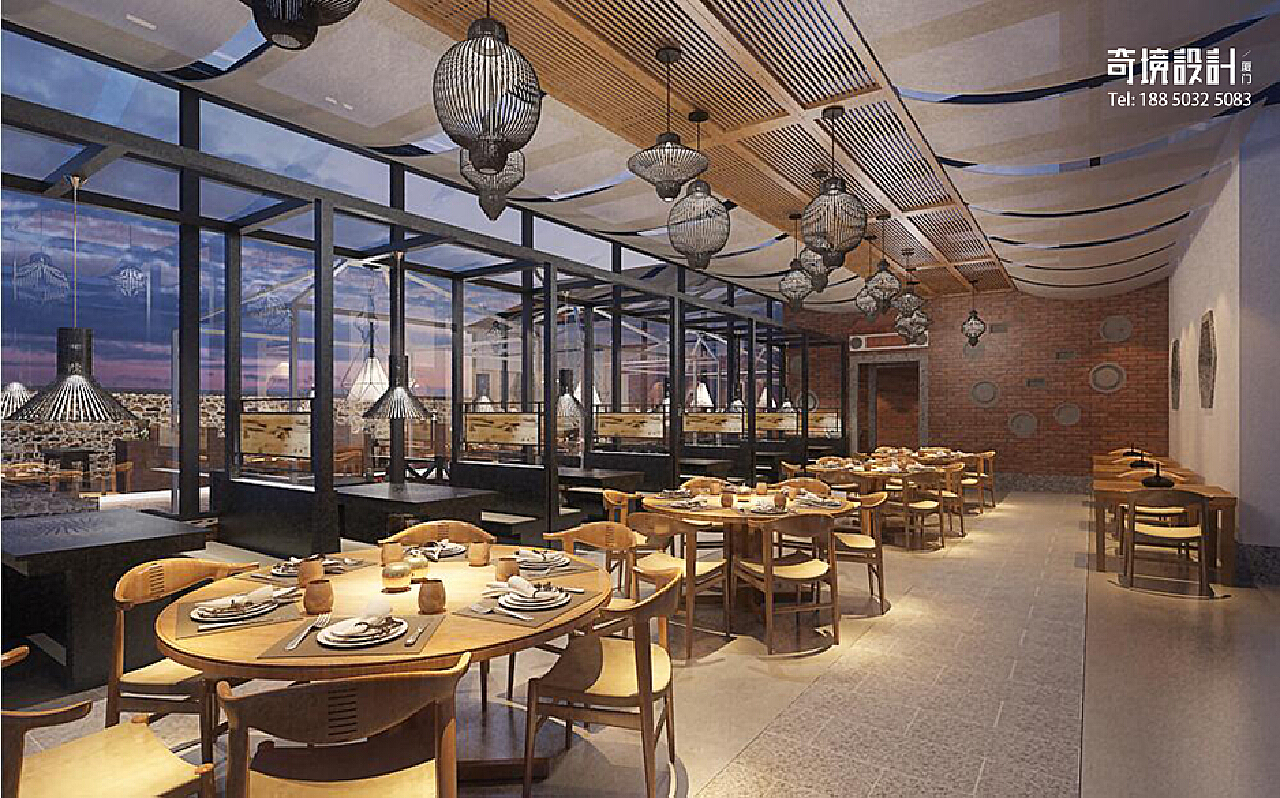 工业风海鲜餐厅|空间|室内设计|贰叁D - 原创作品 - 站酷 (ZCOOL)