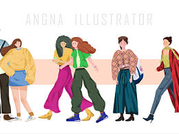 扁平风人物插画