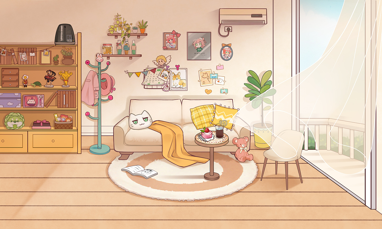 室内插图|插画|商业插画|玖月yuki - 原创作品 - 站酷 (zcool)