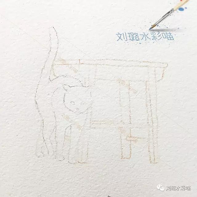 《蹭蹭猫》原创水彩教程（图ZNzY4NTQ4MjQ=） - 绘画 - 站酷设计师刘璐水彩喵原创素材 - 站酷ZCOOL